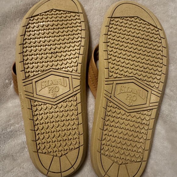 Island Slippers "The Classic" Full Grain Leather Flip Flops - Picture 3 of 13